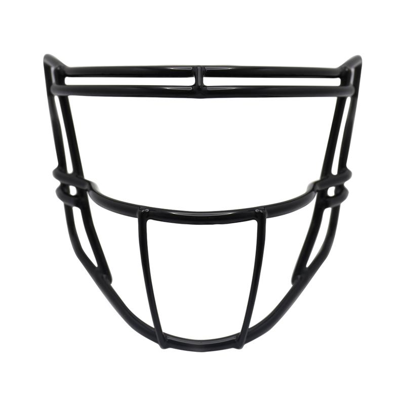 Maska do kasku piłkarskiego Black Iron z powłoką PVC – trwała ochrona dla sportowców