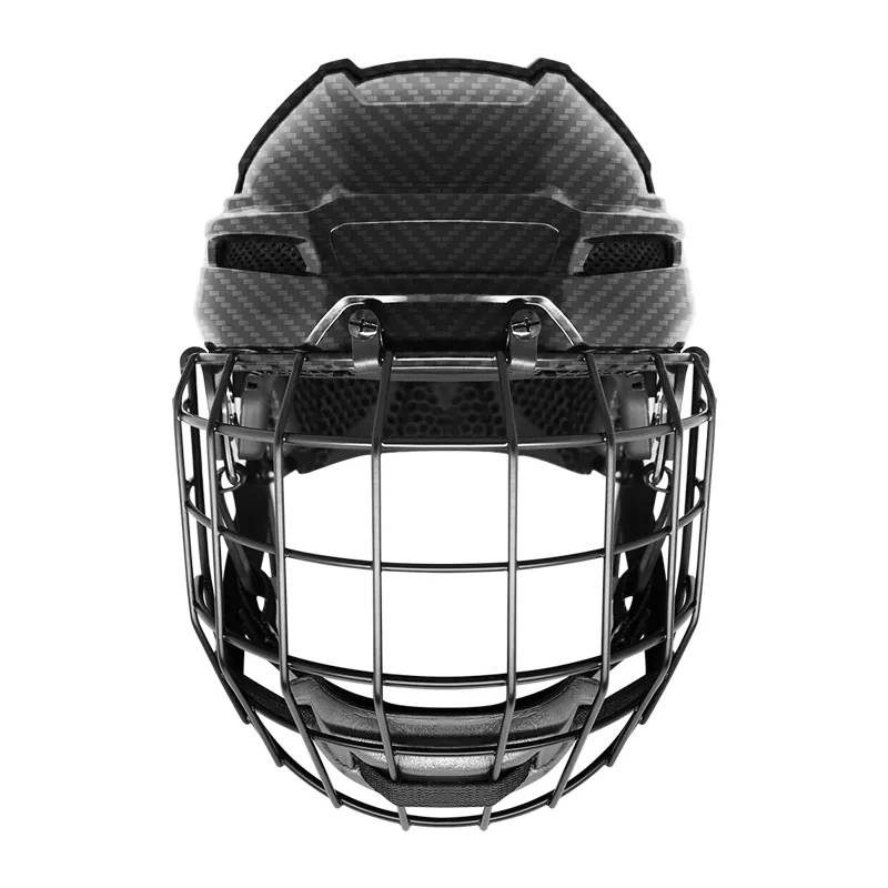 Kask hokejowy z wyściółką z włókna węglowego 3D