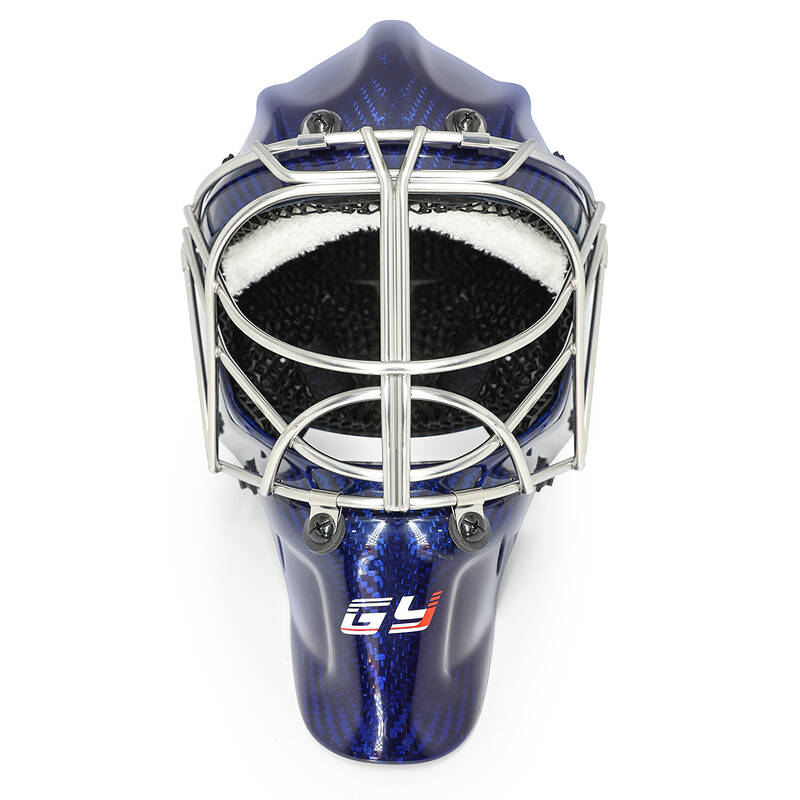 Kask bramkarski Senior Pro Hockey z podszewką Cat Eye z nadrukiem 3D: wysoka ochrona